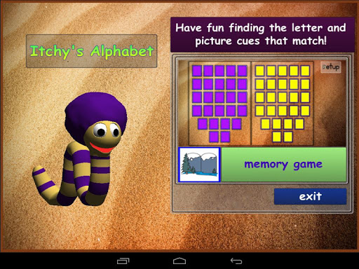 Itchy's Alphabet Memory Game