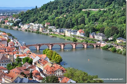 79-Heidelberg. Vistas del Puente viejo desde los jardines del castillo - DSC_0148
