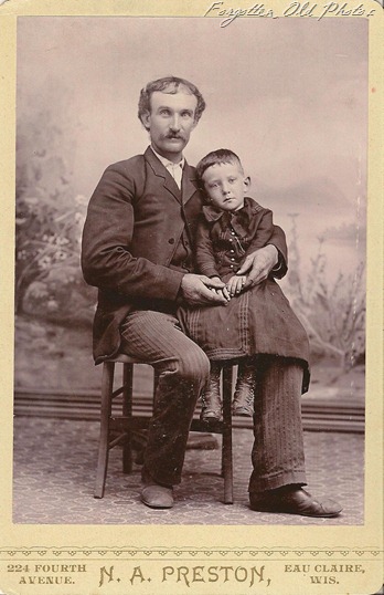 Cabinet Card Father and Son DL Antiques