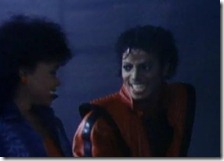 Michael Jackson nel video di Thriller