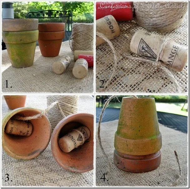 CONFESSIONS OF A PLATE ADDICT: Tutorial: A Rustic Flower Pot Man for Your  Garden
