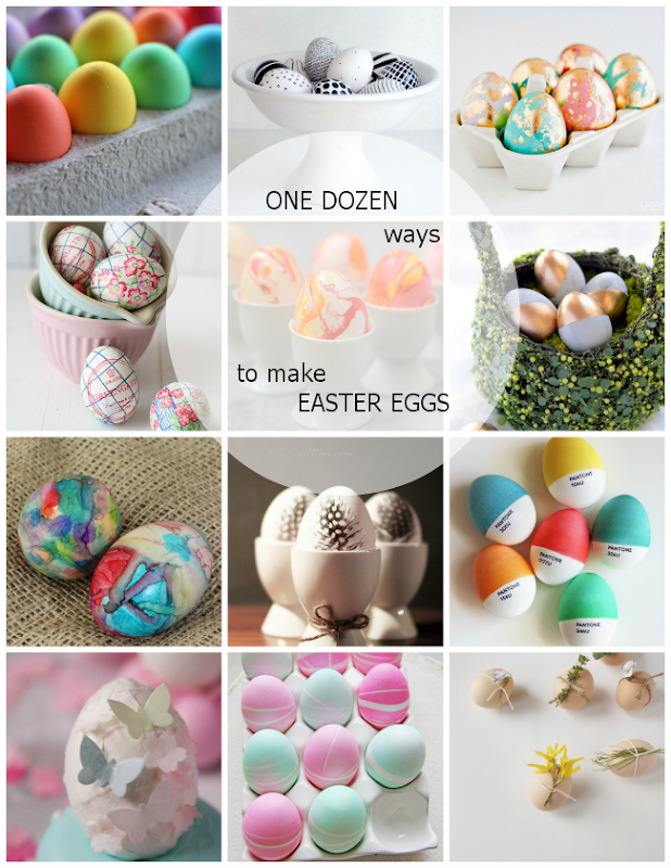 One Dozen Stunning Ways to make Easter Eggs via homework | carolynshomework.com