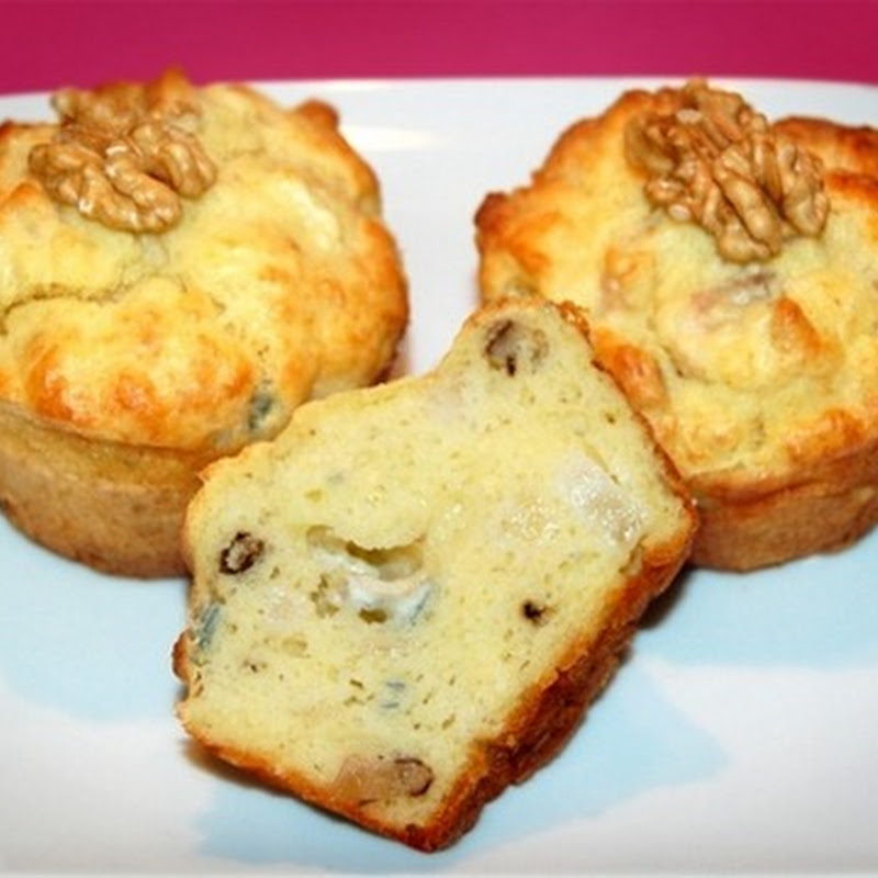 Muffins με αχλάδια και τυρί