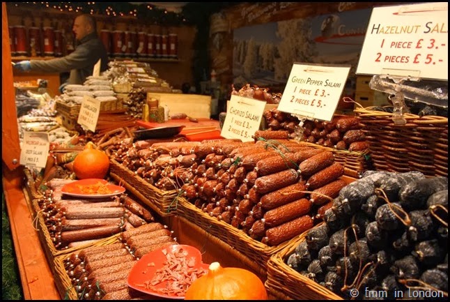 Sausages at Belfast Christmas Market