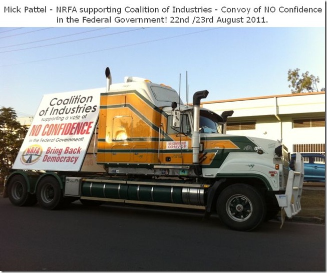 19 8 2011 Convoy of No confidence truck 2