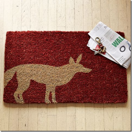 red fox doormat decor home