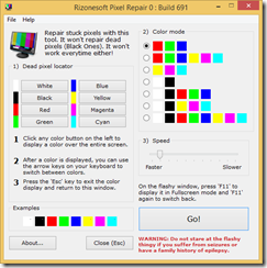 برنامج تصليح ألوان الشاشة والكشف عليها Pixel Repair - 1