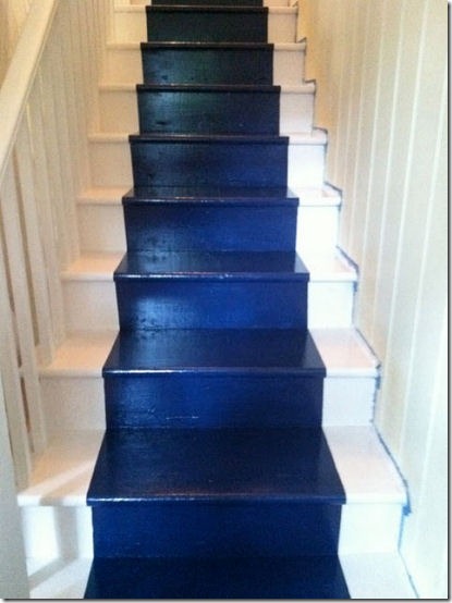 friday feature--painted stairs from i like what im herring blog