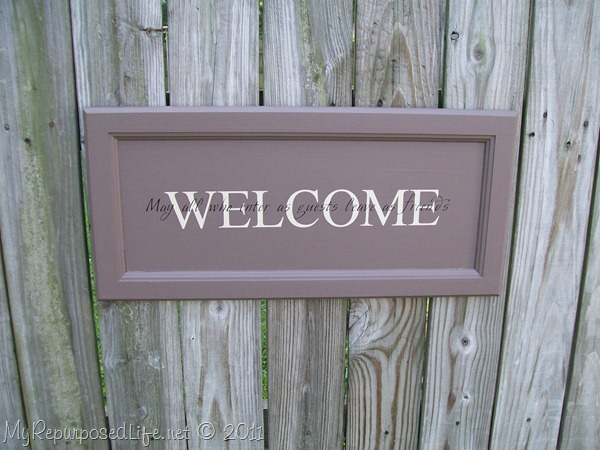 cupboard door sign | Welcome