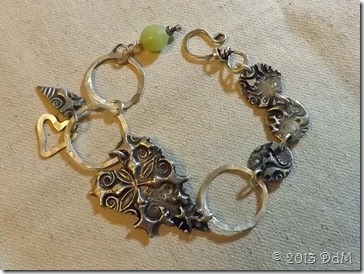Molten Lava and silverwork bracelet - Art Camp