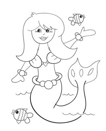 DIBUJOS PARA COLOREAR SIRENAS