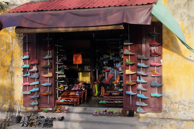 A Shoe Shop in the old quarter of Hoi An, Vietnam