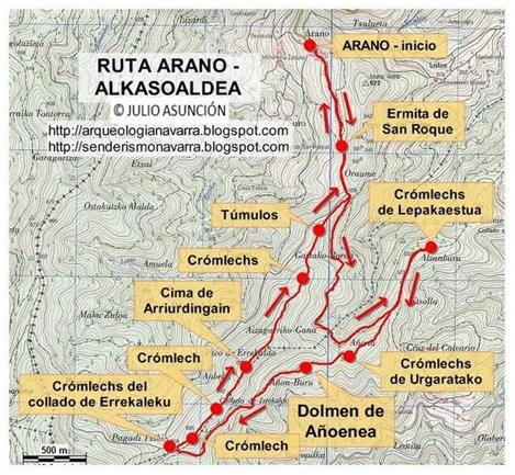 Mapa ruta Arano Alkasoaldea
