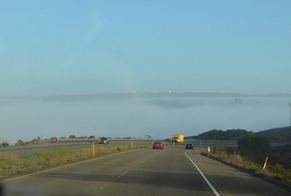 morning fog as we leave Vandenberg