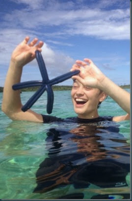 Edi holding starfish