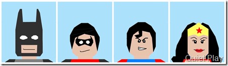 Lego DC Superheroes pattern sketches