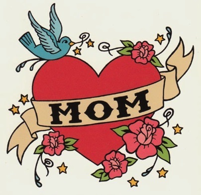 Mom tattoo card