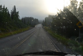 down into Hinton on Highway 40