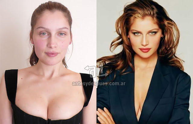 Photos of top model Laetitia Casta without makeup