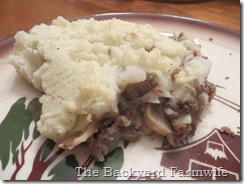 beef n mushroom shepherd's pie -The Backyard Farmwife