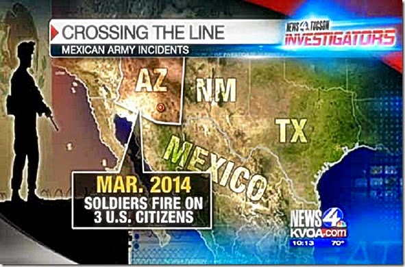 Mexican-Army crosses border shoots at USA - screen capture