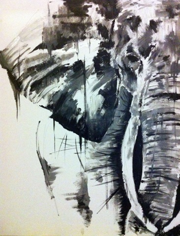The Elephant Collection, oil on canvas, by KATY JADE DOBSON