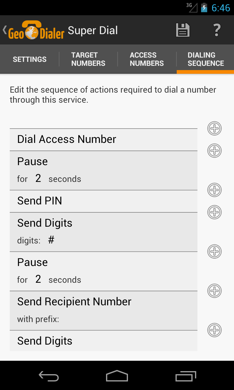 Calling Card GeoDialer+ Screen 3