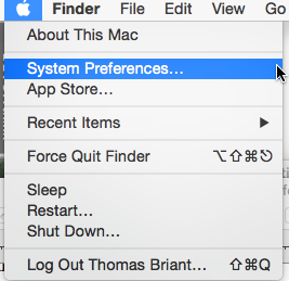 OS X Yosemite Apple Menu and System Preferences