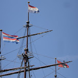 the classical navy flags in Amsterdam, Netherlands 