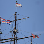 the classical navy flags in Amsterdam, Netherlands 