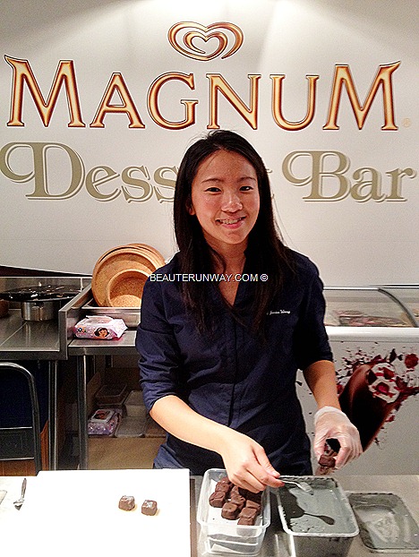 Chef Janice Wong 2am dessertbar Magnum Temptation Dessert Menu Hazelnut Bons Bons Fruit CARAMEL OVERLOAD GINGER FLOWER VERBENA EXPLOSION SHADES OF PURPLE PINK 