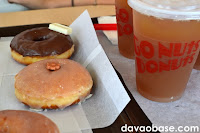 Donuts and iced tea at Go Nuts Donuts Abreeza