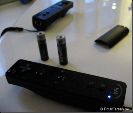 Wii handkontroller svåra att synka om batterierna tar slut