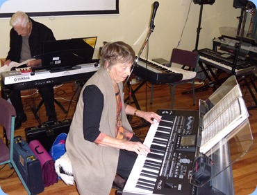 Norman and Deirdre Freeman. Deirdre was trying out the Korg Pa3X.