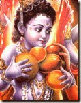 [Krishna with fruit]