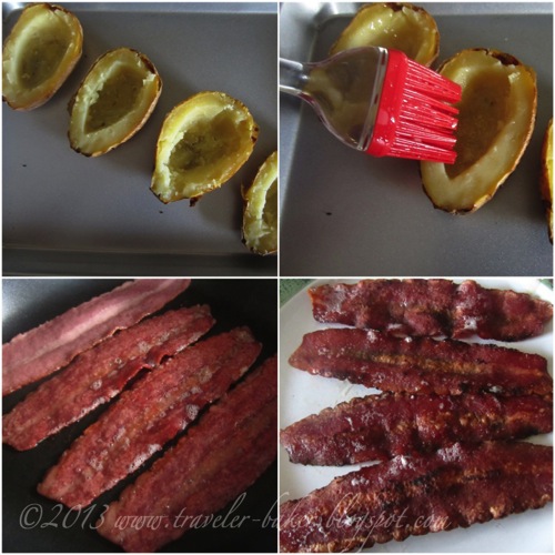 Barchette di Patate con Cheddar e Bacon 1