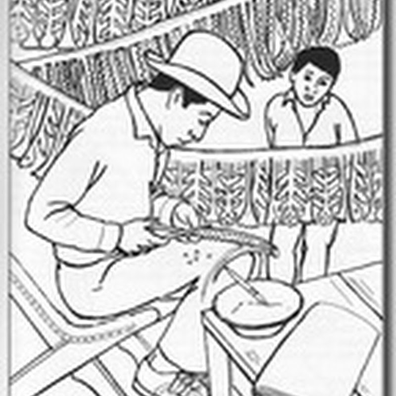 Colorear dibujos de artesanía maya de Guatemala