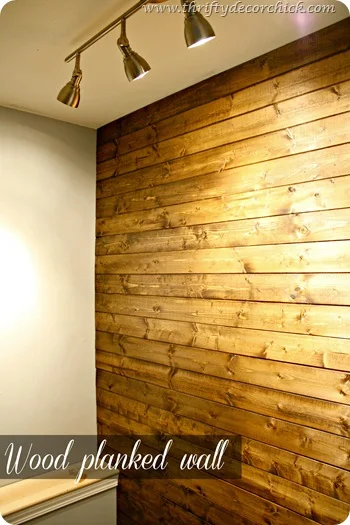 DIY wood planked wall