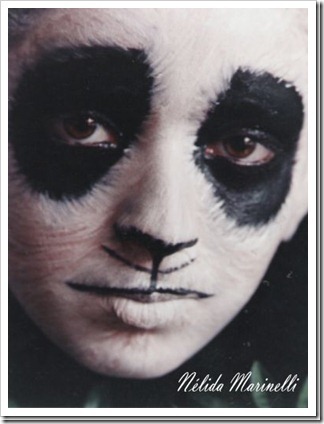 panda maquillaje halloween