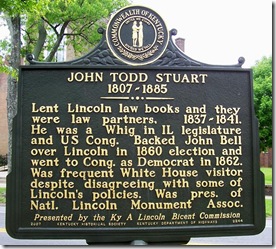 John Todd Stuart marker in Danville, Kentucky at Centre College (Side 2)