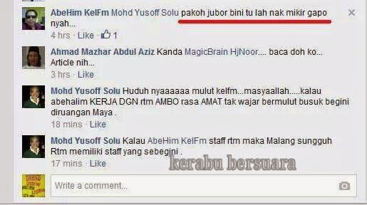 Seorang DJ Kelantan FM Tulis Perkataan Kurang Sopan Dalam FB?