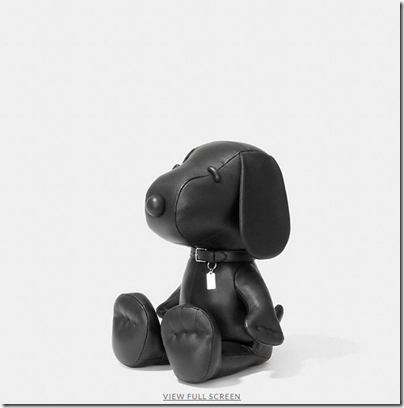 COACH X Peanuts small leather snoopy doll - USD 500 - black