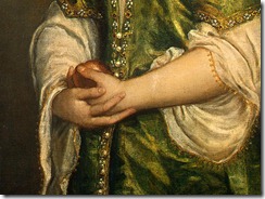 1555, Portrait of a Lady (decoration detail), Titian (Veneti