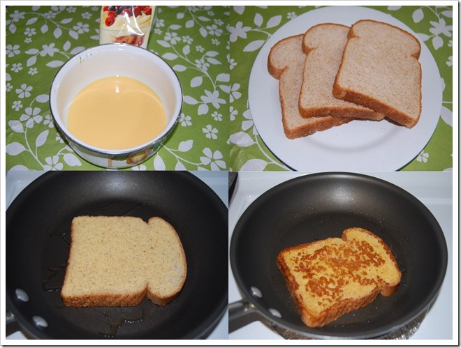 Custard French toast Process
