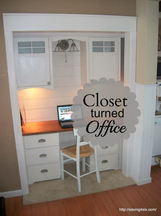closet turned office #diy