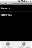 Project Schedule - Contacts