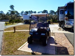 Parking pad for golf cart only