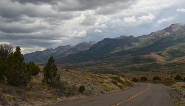 Angel lake Road from Wells, Nevada south toward the Ruby Mountains