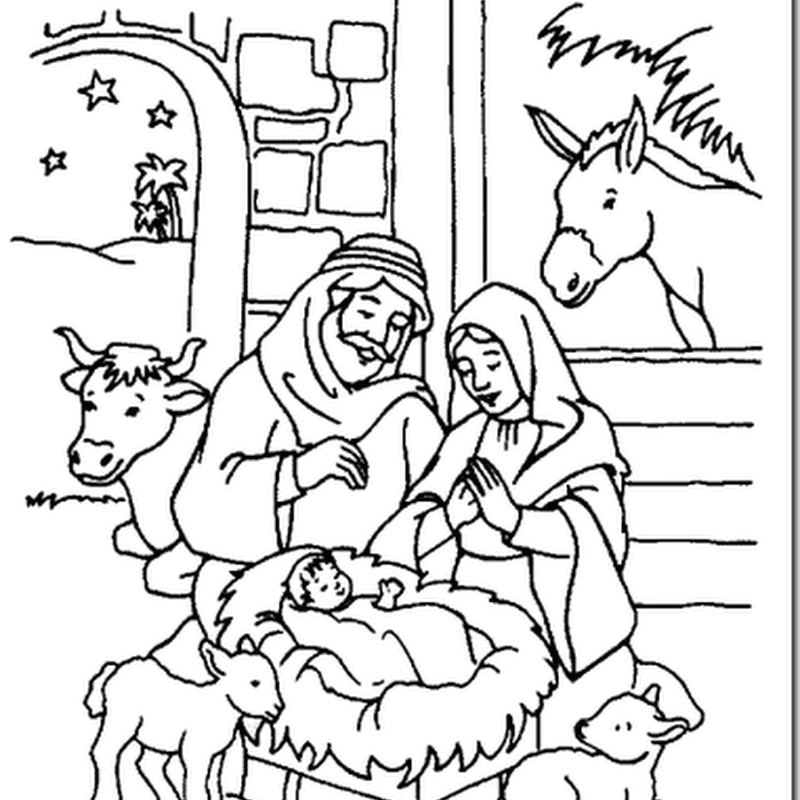 Dibujos cristianos navidad para colorear