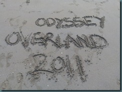 395 - Melissa's writing on beach